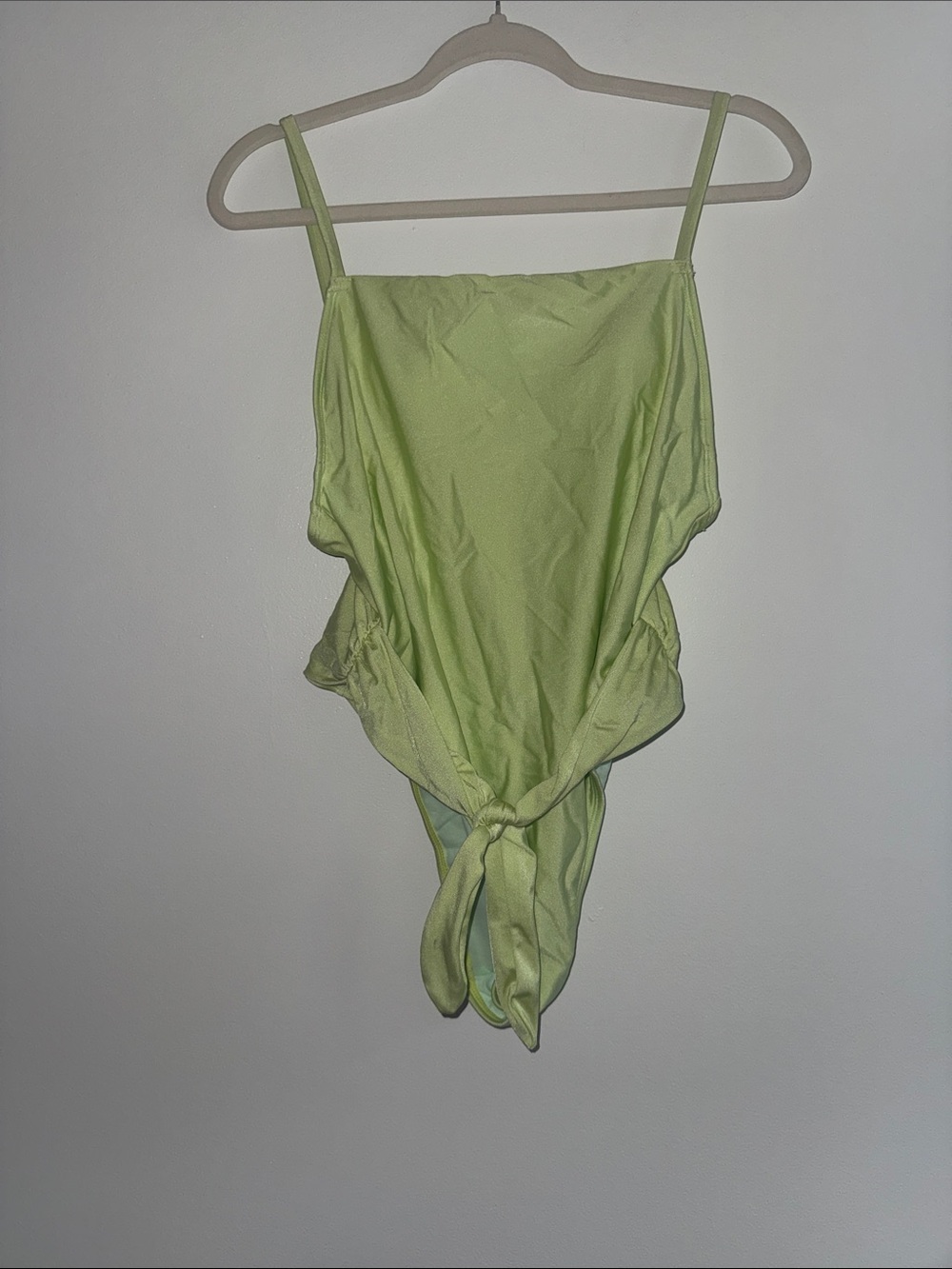 Cupshe Light Green Tie-Front One-Piece Swimsuit